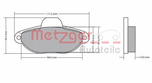 Metzger 1170044 Гальмівні колодки, комплект 1170044: Купити в Україні - Добра ціна на EXIST.UA!