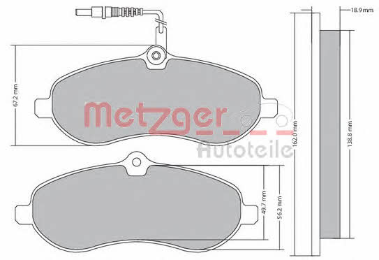 Metzger 1170228 Гальмівні колодки, комплект 1170228: Купити в Україні - Добра ціна на EXIST.UA!
