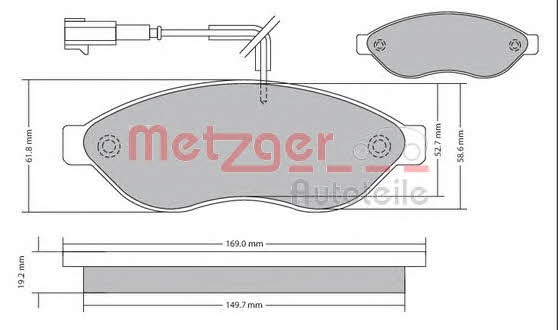 Metzger 1170348 Гальмівні колодки, комплект 1170348: Купити в Україні - Добра ціна на EXIST.UA!