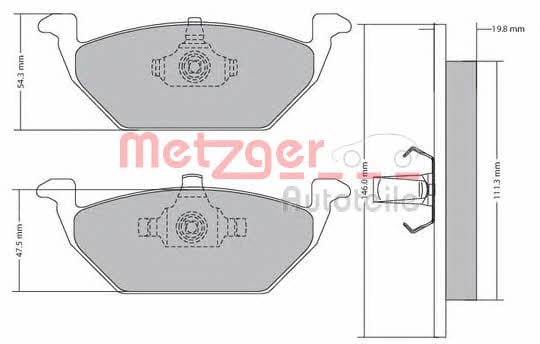 Metzger 1170027 Гальмівні колодки, комплект 1170027: Купити в Україні - Добра ціна на EXIST.UA!