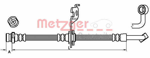 4110452 Metzger Тормозной шланг