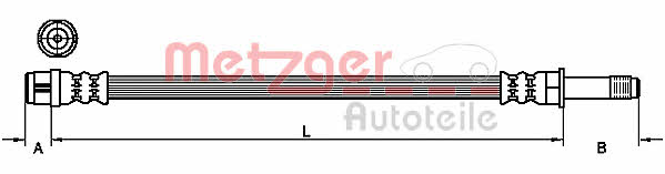 4110482 Metzger Гальмівний шланг
