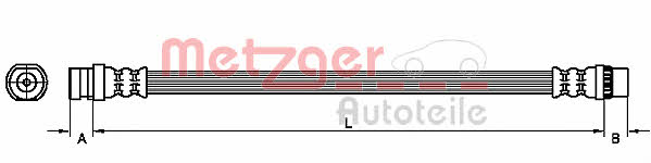 4110214 Metzger Гальмівний шланг