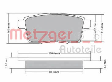 Metzger 1170686 Гальмівні колодки, комплект 1170686: Купити в Україні - Добра ціна на EXIST.UA!