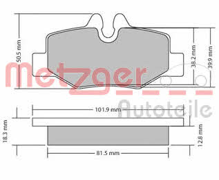 Metzger 1170128 Гальмівні колодки, комплект 1170128: Купити в Україні - Добра ціна на EXIST.UA!