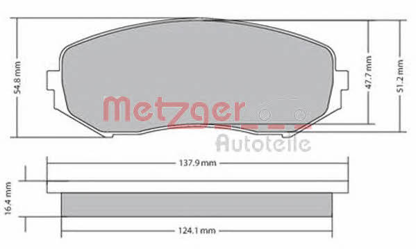 Metzger 1170357 Гальмівні колодки, комплект 1170357: Приваблива ціна - Купити в Україні на EXIST.UA!