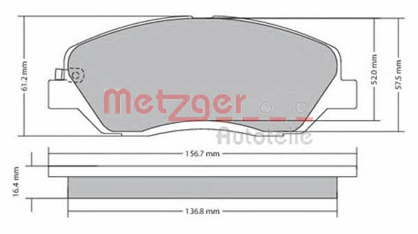 Metzger 1170205 Гальмівні колодки, комплект 1170205: Приваблива ціна - Купити в Україні на EXIST.UA!