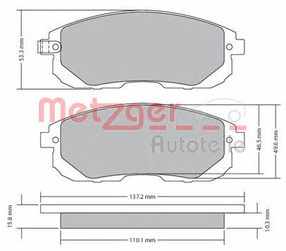 Metzger 1170208 Гальмівні колодки, комплект 1170208: Купити в Україні - Добра ціна на EXIST.UA!