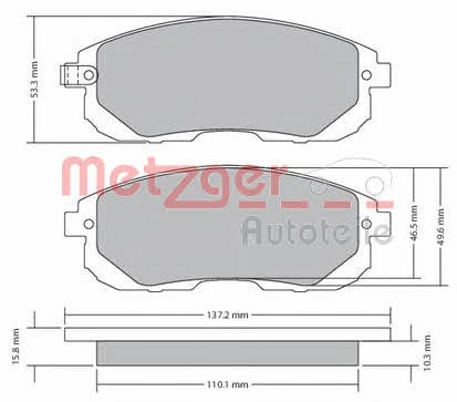 Metzger 1170208 Гальмівні колодки, комплект 1170208: Купити в Україні - Добра ціна на EXIST.UA!