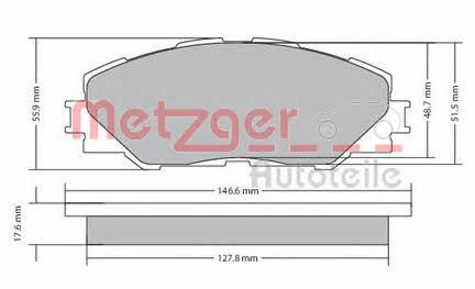 Metzger 1170443 Гальмівні колодки, комплект 1170443: Купити в Україні - Добра ціна на EXIST.UA!