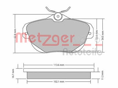 Metzger 1170653 Гальмівні колодки, комплект 1170653: Купити в Україні - Добра ціна на EXIST.UA!