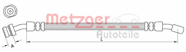 4111029 Metzger Тормозной шланг