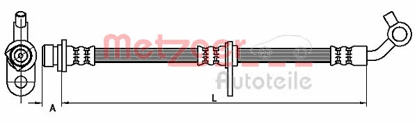 4110499 Metzger Гальмівний шланг
