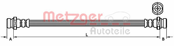 4110835 Metzger Гальмівний шланг