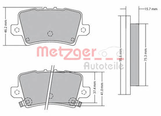 Metzger 1170288 Гальмівні колодки, комплект 1170288: Купити в Україні - Добра ціна на EXIST.UA!