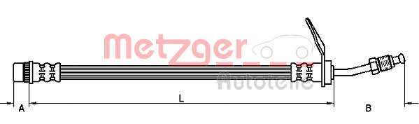 Metzger 4110211 Гальмівний шланг 4110211: Купити в Україні - Добра ціна на EXIST.UA!