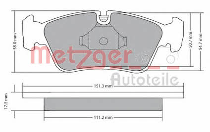 Metzger 1170019 Гальмівні колодки, комплект 1170019: Купити в Україні - Добра ціна на EXIST.UA!