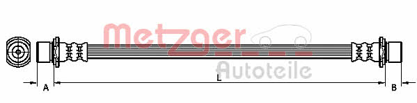 4110056 Metzger Гальмівний шланг