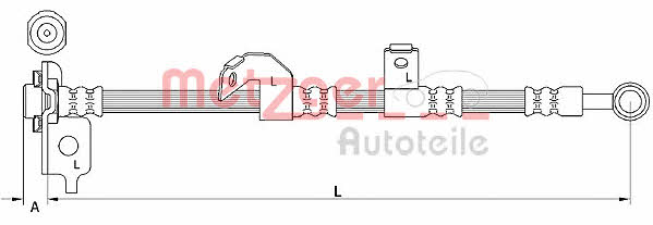 4110840 Metzger Гальмівний шланг