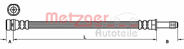 4111218 Metzger Тормозной шланг