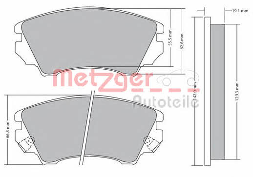 Metzger 1170221 Гальмівні колодки, комплект 1170221: Приваблива ціна - Купити в Україні на EXIST.UA!