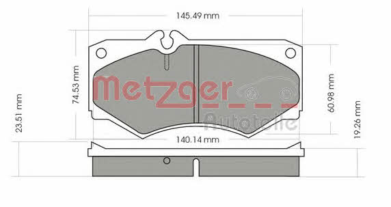 Metzger 1170351 Гальмівні колодки, комплект 1170351: Купити в Україні - Добра ціна на EXIST.UA!