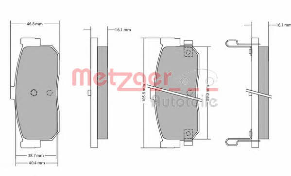 Metzger 1170387 Гальмівні колодки, комплект 1170387: Купити в Україні - Добра ціна на EXIST.UA!