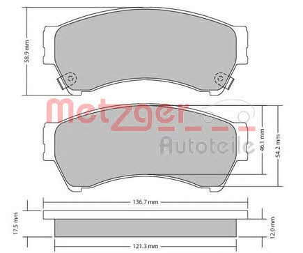 Metzger 1170270 Гальмівні колодки, комплект 1170270: Купити в Україні - Добра ціна на EXIST.UA!