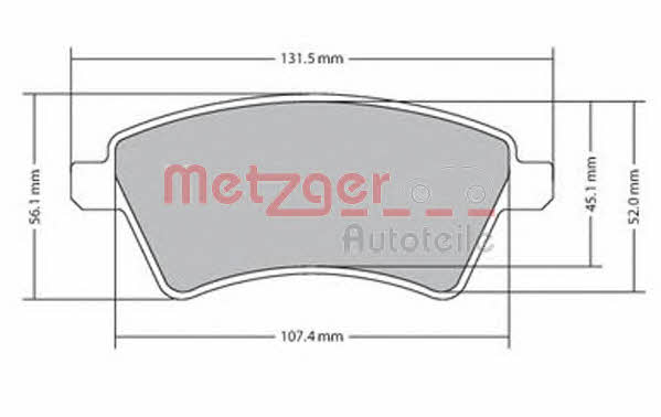 Metzger 1170442 Гальмівні колодки, комплект 1170442: Купити в Україні - Добра ціна на EXIST.UA!