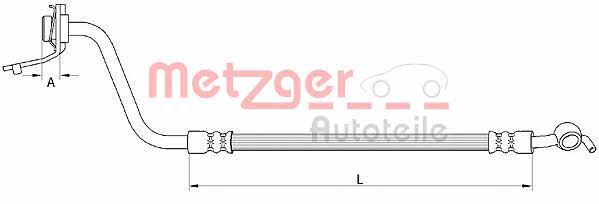 4111056 Metzger Тормозной шланг