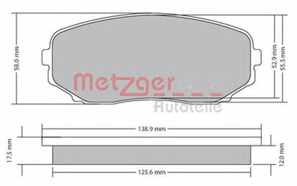 Metzger 1170654 Гальмівні колодки, комплект 1170654: Приваблива ціна - Купити в Україні на EXIST.UA!