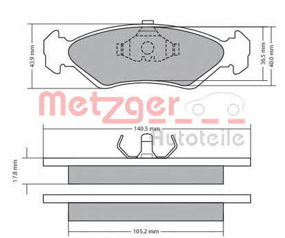 Metzger 1170181 Гальмівні колодки, комплект 1170181: Купити в Україні - Добра ціна на EXIST.UA!