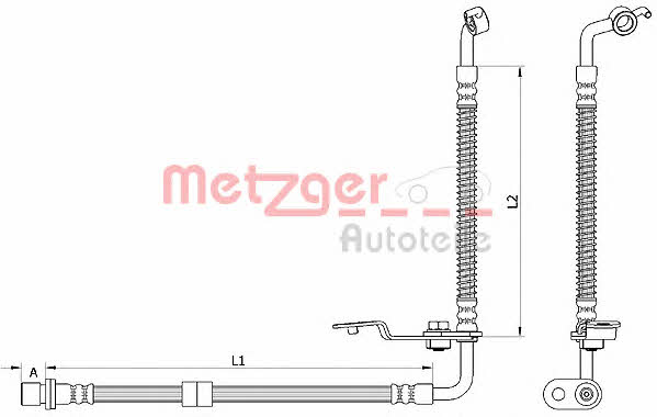 4110878 Metzger Тормозной шланг