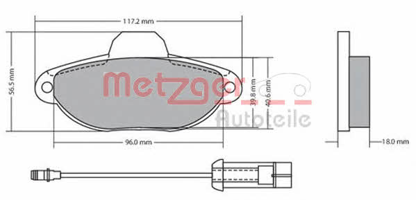 Metzger 1170147 Гальмівні колодки, комплект 1170147: Купити в Україні - Добра ціна на EXIST.UA!