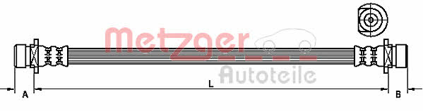 4115161 Metzger Гальмівний шланг