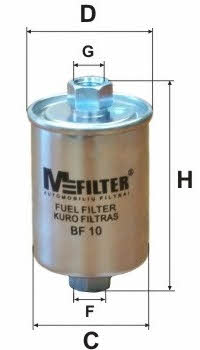 M-Filter BF 10 Фільтр палива BF10: Купити в Україні - Добра ціна на EXIST.UA!