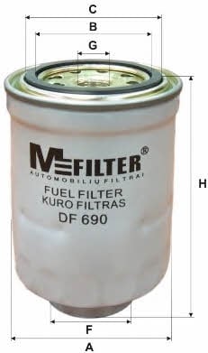 M-Filter DF 690 Топливный фильтр DF690: Купить в Украине - Отличная цена на EXIST.UA!