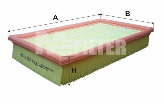 M-Filter K 231 Воздушный фильтр K231: Отличная цена - Купить в Украине на EXIST.UA! K231 M-Filter Воздушный фильтр