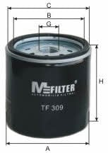 M-Filter TF 309 Фільтр масляний TF309: Приваблива ціна - Купити в Україні на EXIST.UA!