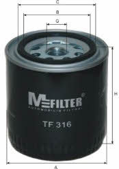 M-Filter TF 316 Фільтр масляний TF316: Купити в Україні - Добра ціна на EXIST.UA!