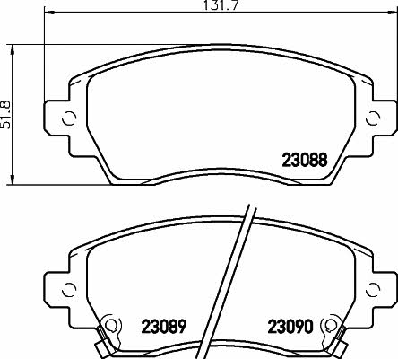 MDB2173 Mintex Тормозные колодки дисковые, комплект