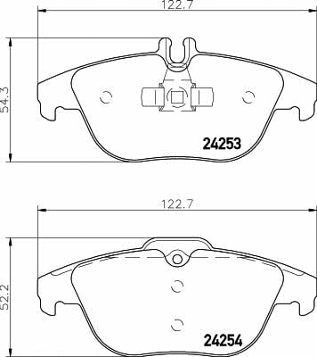 MDB2845 Mintex Тормозные колодки дисковые, комплект