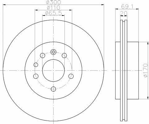 Mintex MDC1841 Диск гальмівний задній вентильований MDC1841: Купити в Україні - Добра ціна на EXIST.UA!