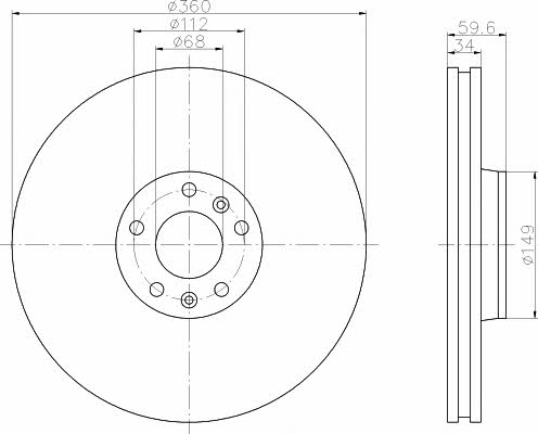 Mintex MDC2069 Диск гальмівний передній вентильований MDC2069: Купити в Україні - Добра ціна на EXIST.UA!