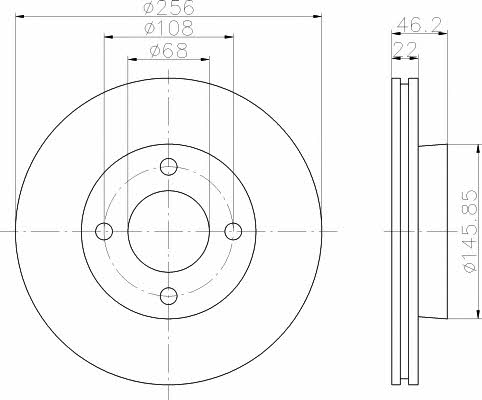 Mintex MDC328 Диск гальмівний передній вентильований MDC328: Купити в Україні - Добра ціна на EXIST.UA!