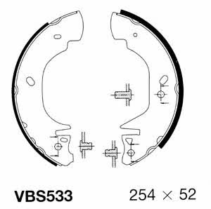 Motorquip VBS533 Колодки гальмівні барабанні, комплект VBS533: Купити в Україні - Добра ціна на EXIST.UA!