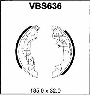 Motorquip VBS636 Колодки гальмівні барабанні, комплект VBS636: Купити в Україні - Добра ціна на EXIST.UA!