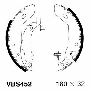Motorquip VBS452 Колодки гальмівні барабанні, комплект VBS452: Купити в Україні - Добра ціна на EXIST.UA!