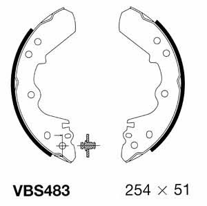Motorquip VBS483 Колодки гальмівні барабанні, комплект VBS483: Купити в Україні - Добра ціна на EXIST.UA!