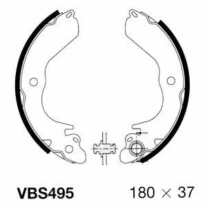 Motorquip VBS495 Колодки гальмівні барабанні, комплект VBS495: Купити в Україні - Добра ціна на EXIST.UA!